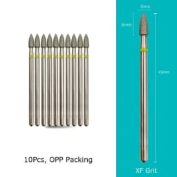 HYTOOS Cone Diamond Cuticle Bit Manicure Drills Nails Accessories Tools