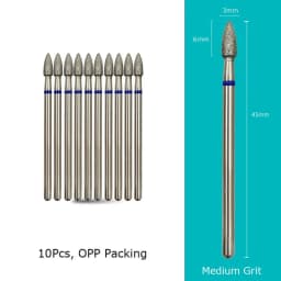 HYTOOS Cone Diamond Cuticle Bit Manicure Drills Nails Accessories Tools