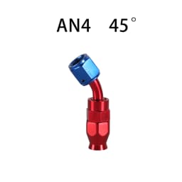 For Swivel PTFE Oil Fuel Line Hose End Fitting AN4/6/8/10/12 Straight 0°/45°/90°/180° Reusable Hose End Fitting Adapter