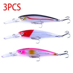 Hengjia 1pcs 17cm 30g Deep Diving Large Minnow Lure Artificial Wobbler Hard Bait Crankbait Sea Bass Pike Perch Fishing Tackle