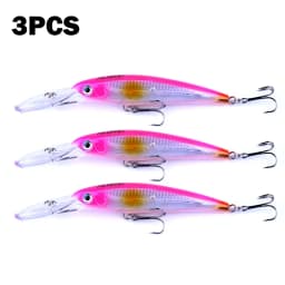 Hengjia 1pcs 17cm 30g Deep Diving Large Minnow Lure Artificial Wobbler Hard Bait Crankbait Sea Bass Pike Perch Fishing Tackle