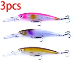 Hengjia 1pcs 17cm 30g Deep Diving Large Minnow Lure Artificial Wobbler Hard Bait Crankbait Sea Bass Pike Perch Fishing Tackle