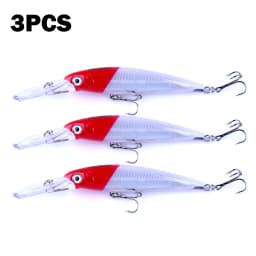 Hengjia 1pcs 17cm 30g Deep Diving Large Minnow Lure Artificial Wobbler Hard Bait Crankbait Sea Bass Pike Perch Fishing Tackle