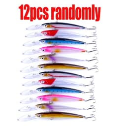 Hengjia 1pcs 17cm 30g Deep Diving Large Minnow Lure Artificial Wobbler Hard Bait Crankbait Sea Bass Pike Perch Fishing Tackle