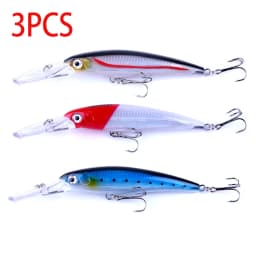 Hengjia 1pcs 17cm 30g Deep Diving Large Minnow Lure Artificial Wobbler Hard Bait Crankbait Sea Bass Pike Perch Fishing Tackle