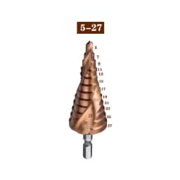 M35 5% Cobalt Step Drill Bit HSS-Co Cone Hex Shank Metal Drill Tool Hole Cutter 3-12/4-12/4-20/4-22/4-32/4-26/5-21/5-27/6-24mm