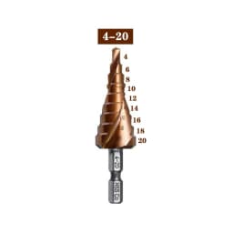 M35 5% Cobalt Step Drill Bit HSS-Co Cone Hex Shank Metal Drill Tool Hole Cutter 3-12/4-12/4-20/4-22/4-32/4-26/5-21/5-27/6-24mm