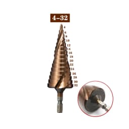M35 5% Cobalt Step Drill Bit HSS-Co Cone Hex Shank Metal Drill Tool Hole Cutter 3-12/4-12/4-20/4-22/4-32/4-26/5-21/5-27/6-24mm