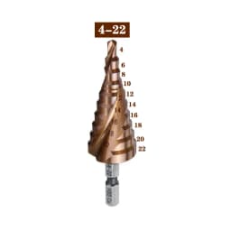 M35 5% Cobalt Step Drill Bit HSS-Co Cone Hex Shank Metal Drill Tool Hole Cutter 3-12/4-12/4-20/4-22/4-32/4-26/5-21/5-27/6-24mm