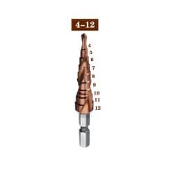 M35 5% Cobalt Step Drill Bit HSS-Co Cone Hex Shank Metal Drill Tool Hole Cutter 3-12/4-12/4-20/4-22/4-32/4-26/5-21/5-27/6-24mm