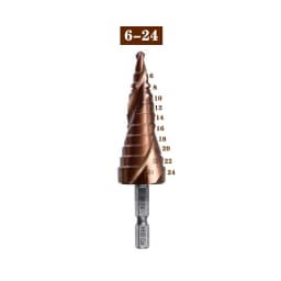 M35 5% Cobalt Step Drill Bit HSS-Co Cone Hex Shank Metal Drill Tool Hole Cutter 3-12/4-12/4-20/4-22/4-32/4-26/5-21/5-27/6-24mm