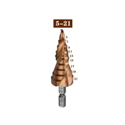 M35 5% Cobalt Step Drill Bit HSS-Co Cone Hex Shank Metal Drill Tool Hole Cutter 3-12/4-12/4-20/4-22/4-32/4-26/5-21/5-27/6-24mm