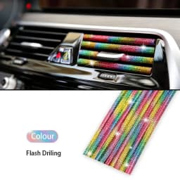 Diamond Car Air Conditioner Outlet Decorative U Shape Moulding Trim Decor Strips Car Styling Car Door Edge Corner Protector