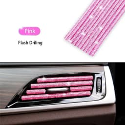 Diamond Car Air Conditioner Outlet Decorative U Shape Moulding Trim Decor Strips Car Styling Car Door Edge Corner Protector
