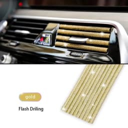 Diamond Car Air Conditioner Outlet Decorative U Shape Moulding Trim Decor Strips Car Styling Car Door Edge Corner Protector