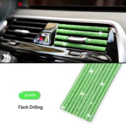 Diamond Car Air Conditioner Outlet Decorative U Shape Moulding Trim Decor Strips Car Styling Car Door Edge Corner Protector