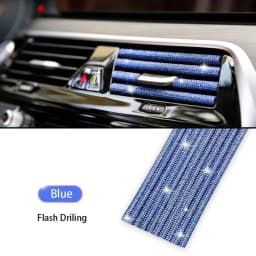 Diamond Car Air Conditioner Outlet Decorative U Shape Moulding Trim Decor Strips Car Styling Car Door Edge Corner Protector