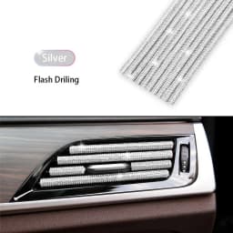 Diamond Car Air Conditioner Outlet Decorative U Shape Moulding Trim Decor Strips Car Styling Car Door Edge Corner Protector