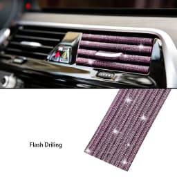 Diamond Car Air Conditioner Outlet Decorative U Shape Moulding Trim Decor Strips Car Styling Car Door Edge Corner Protector