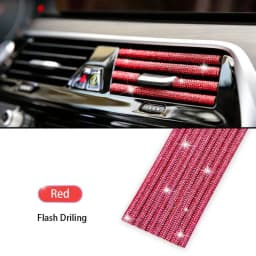 Diamond Car Air Conditioner Outlet Decorative U Shape Moulding Trim Decor Strips Car Styling Car Door Edge Corner Protector