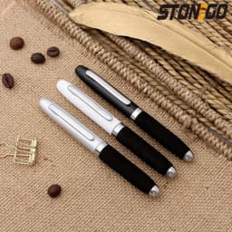 STONEGO Fashion Wallet Pen Short Paragraph Gift Travel Pocket Pen Mini Pocket Short Clip Metal RollerBall Pen Travel Pocket Pen