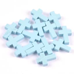50Pcs/lot Colorful Cross Wooden Crafts Hanging Pendants Handmade Scrapbookings Ornaments Home Decor DIY Jewelry Kids Gifts C3363