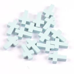 50Pcs/lot Colorful Cross Wooden Crafts Hanging Pendants Handmade Scrapbookings Ornaments Home Decor DIY Jewelry Kids Gifts C3363