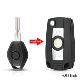 KEYYOU 3 Buttons Remote Flip Key Shell Fob Modified Case For BMW E36 E38 E39 E46 E53 E60 E61 E63 E64 1/3/5/7 Series X3 X5 Z3 Z4