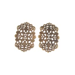 10/20/50 Mixed Bronze Tone Filigree Wraps Connectors Metal Crafts Gift Decoration Jewelry Making Findings DIY