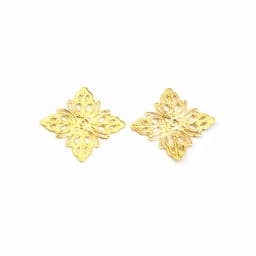 10/20/50 Mixed Bronze Tone Filigree Wraps Connectors Metal Crafts Gift Decoration Jewelry Making Findings DIY