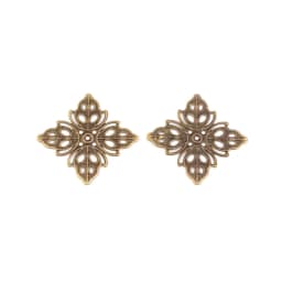 10/20/50 Mixed Bronze Tone Filigree Wraps Connectors Metal Crafts Gift Decoration Jewelry Making Findings DIY