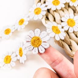 2yard/lot Daisy Lace Trim High Quality Flower Lace Fabric Embroidery Handmade Patchwork Ribbon DIY Apparel Sewing Accessories