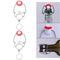 2/4/8/12/20/30PCS Ez Cork Cap Flip Top Stopper Root Beer Bottles Replacement Swing Tops Homebrew Brewing Wine Stoppers
