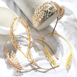 Greek Gold Color Leaf Headbands Bride Wedding Hair Accessories For Women Roman Diadem Crown Tiaras Headpiece Headdress Jewelry