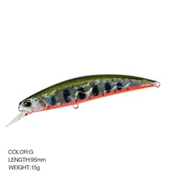Minnow Lure Spearheadd Ryuki 95S Wobbler for Trolling 9.5cm 15g Bass Fishing Bait Wobbler Long Sinking Trolling Jerkbait Pesca