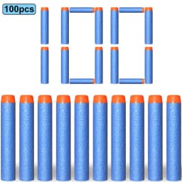 7.2cm 100pcs For Nerf Soft Bullets Darts Round Head Refill Sponge Darts Kids Children Toy Gun Bullets For NERF N-Strike Blasters