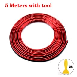 Car Moulding Decoration Flexible Strips1/3/5M Interior Auto Mouldings Car Cover Trim Dashboard Door Edgein Car-styling Universal