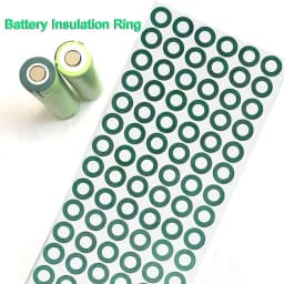 100pcs/lot Battery Insulation Rings 18650 21700 26650 32650 1S Positive Adhesive Cardboard Paper Pads for Lithium Battery