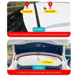 Auto Rubber Seal Strip Car Trunk Lid Gap Seal Strip Rubber Sticker Black For SUV Hatchback Upper Edge Dustproof Car Accessories