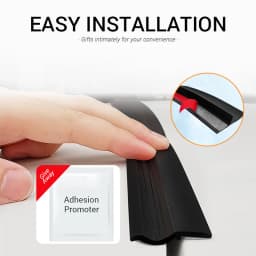 Auto Rubber Seal Strip Car Trunk Lid Gap Seal Strip Rubber Sticker Black For SUV Hatchback Upper Edge Dustproof Car Accessories