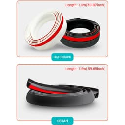 Auto Rubber Seal Strip Car Trunk Lid Gap Seal Strip Rubber Sticker Black For SUV Hatchback Upper Edge Dustproof Car Accessories