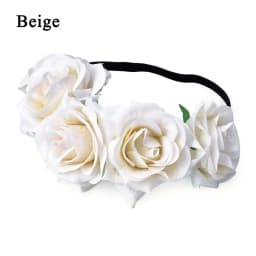 Bohemian Flower Headbands For Bride Crown Hair Band Wedding Floral Headband Garland Girl Flower Wreath Hair Accessories