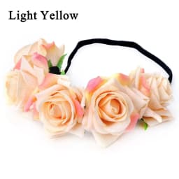 Bohemian Flower Headbands For Bride Crown Hair Band Wedding Floral Headband Garland Girl Flower Wreath Hair Accessories
