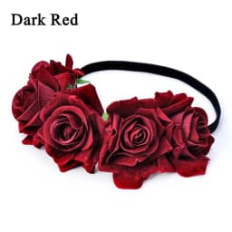 Bohemian Flower Headbands For Bride Crown Hair Band Wedding Floral Headband Garland Girl Flower Wreath Hair Accessories