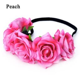 Bohemian Flower Headbands For Bride Crown Hair Band Wedding Floral Headband Garland Girl Flower Wreath Hair Accessories