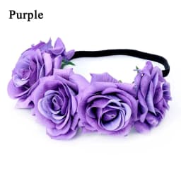 Bohemian Flower Headbands For Bride Crown Hair Band Wedding Floral Headband Garland Girl Flower Wreath Hair Accessories