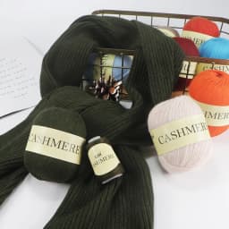 QJH 50+20g Cashmere Yarn Knitting Hand-knitted High-grade Worsted Woolen Wool for Cardigan Hat Sweater Mongolian Cashmere Thread