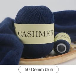 QJH 50+20g Cashmere Yarn Knitting Hand-knitted High-grade Worsted Woolen Wool for Cardigan Hat Sweater Mongolian Cashmere Thread