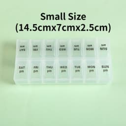 Weekly Portable Travel Pill Cases Box 7 Days Organizer 14 Grids Pills Container Storage Tablets Drug Vitamins Medicine Fish Oils