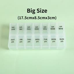 Weekly Portable Travel Pill Cases Box 7 Days Organizer 14 Grids Pills Container Storage Tablets Drug Vitamins Medicine Fish Oils